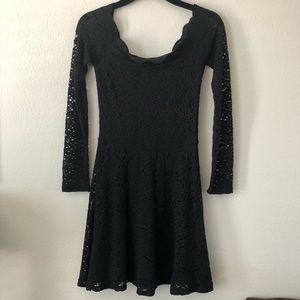 Black off the shoulder dress